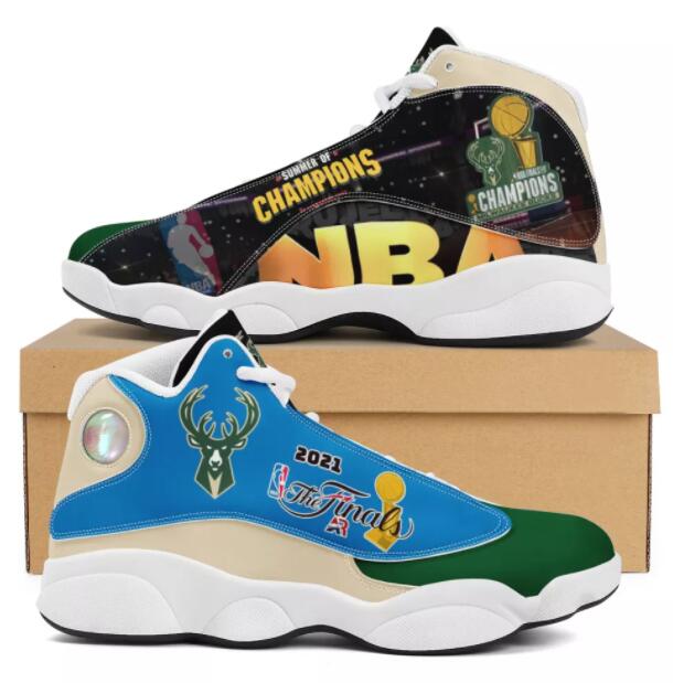 Women's Milwaukee Bucks Finals Champions Limited Edition JD13 Sneakers 003